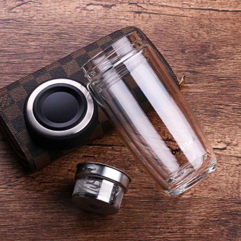 Elegant Double Glass Tea Infuser - Image 1