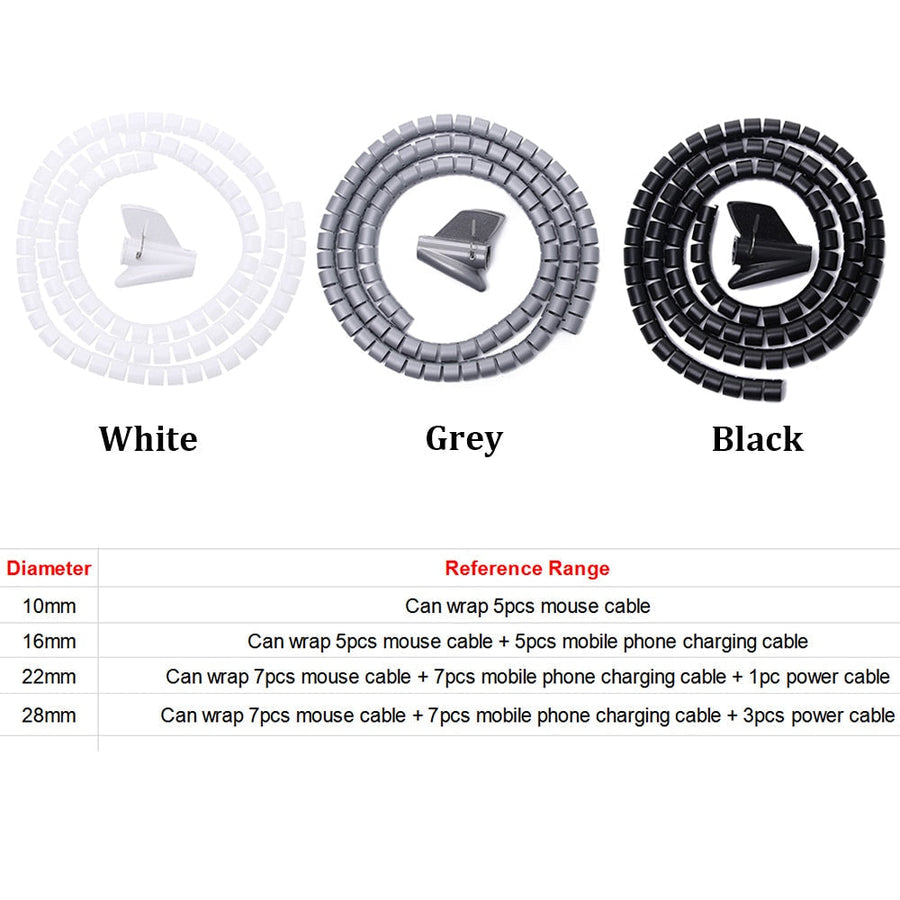 2pcs Flexible Spiral Cable Storage Organizer - Image 14