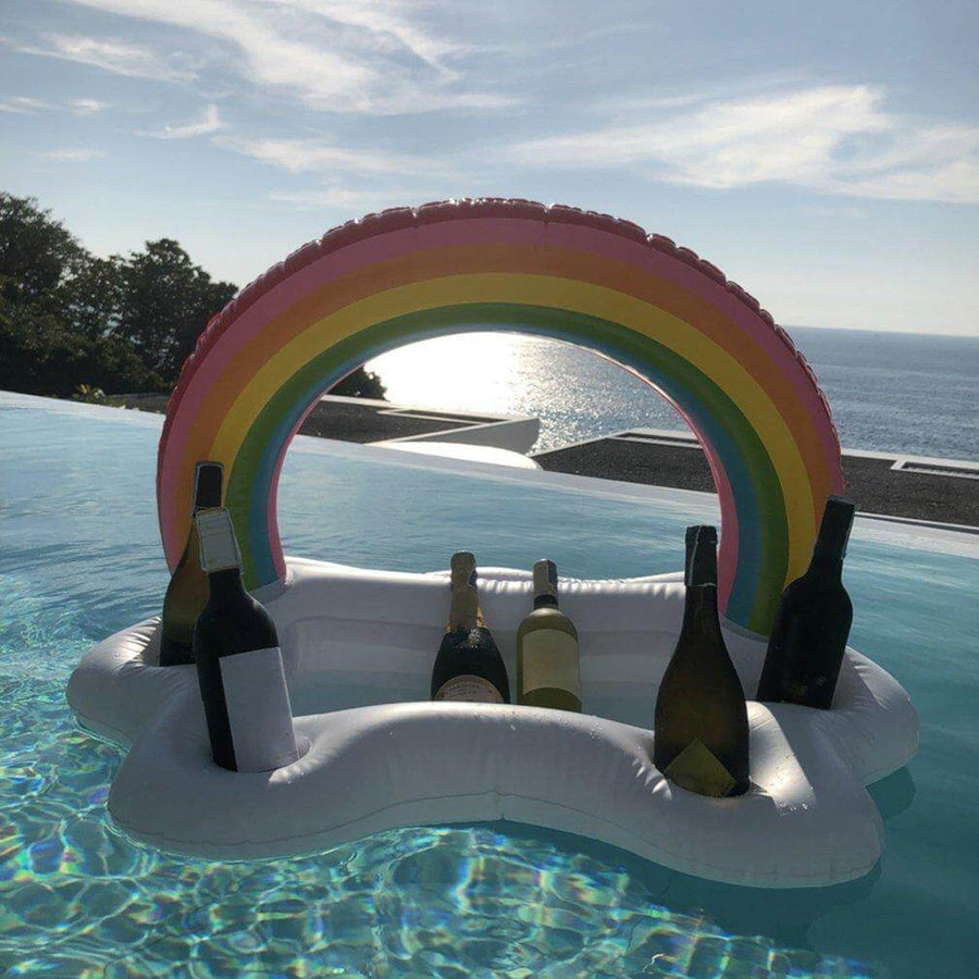 Rainbow Cloud Inflatable Cup Holder Party Bucket - Image 1