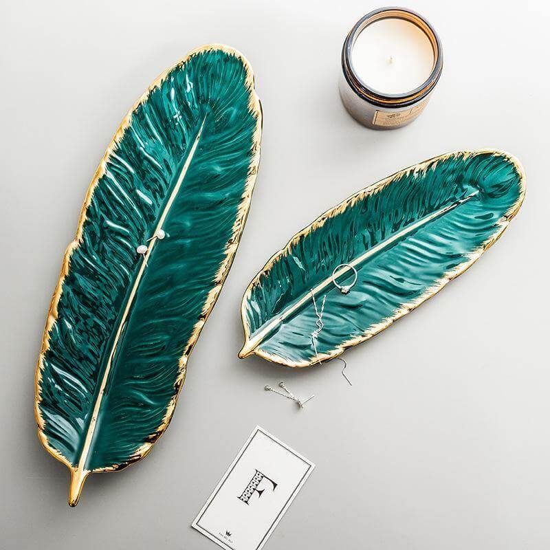 Creative Gold Color Ceramic Plate Set - Image 6