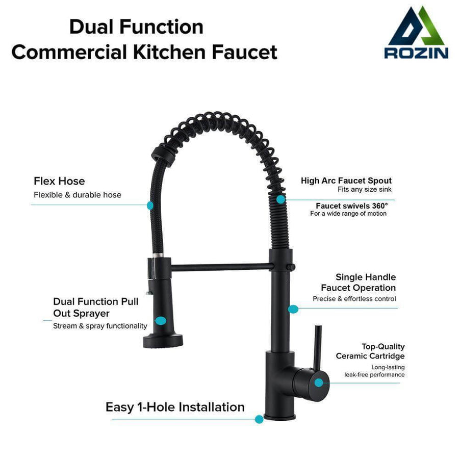 360 Degree Rotation Stream Sprayer Kitchen Faucet - Image 3