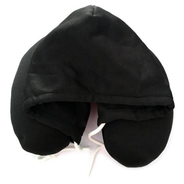 Hooded Foldable Memory Foam Neck Pillow for Travelers - Image 7
