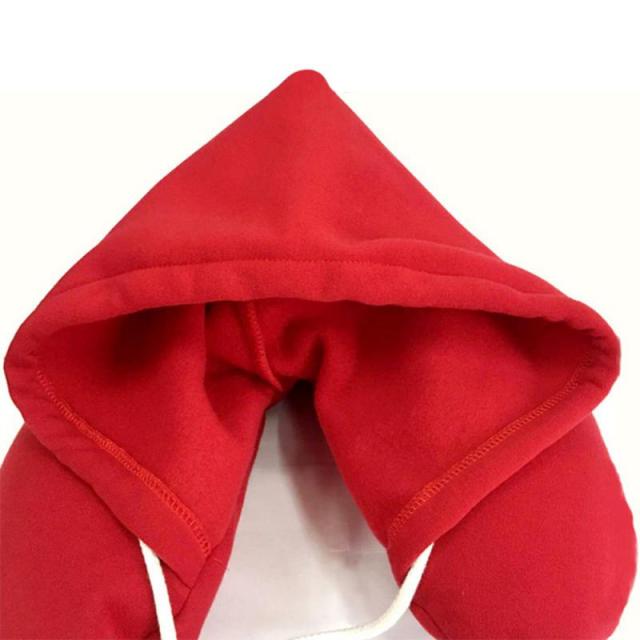 Hooded Foldable Memory Foam Neck Pillow for Travelers - Image 8