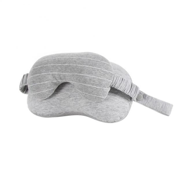 Hooded Foldable Memory Foam Neck Pillow for Travelers - Image 1
