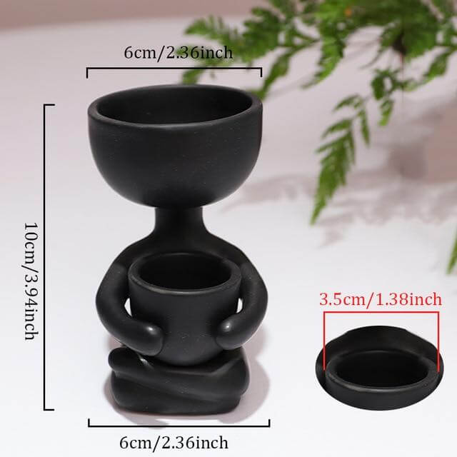 Humanoid Ceramic Flower Cute Vase - Image 13