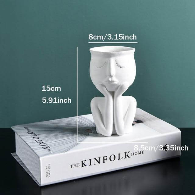 Humanoid Ceramic Flower Cute Vase - Image 9