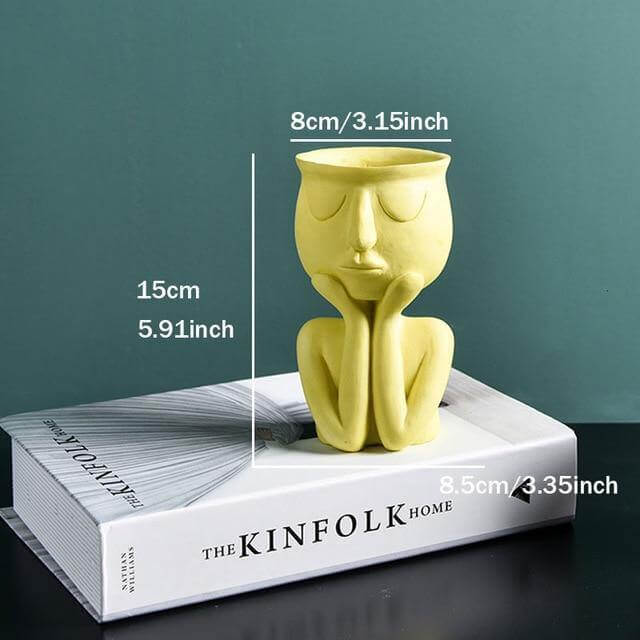 Humanoid Ceramic Flower Cute Vase - Image 8