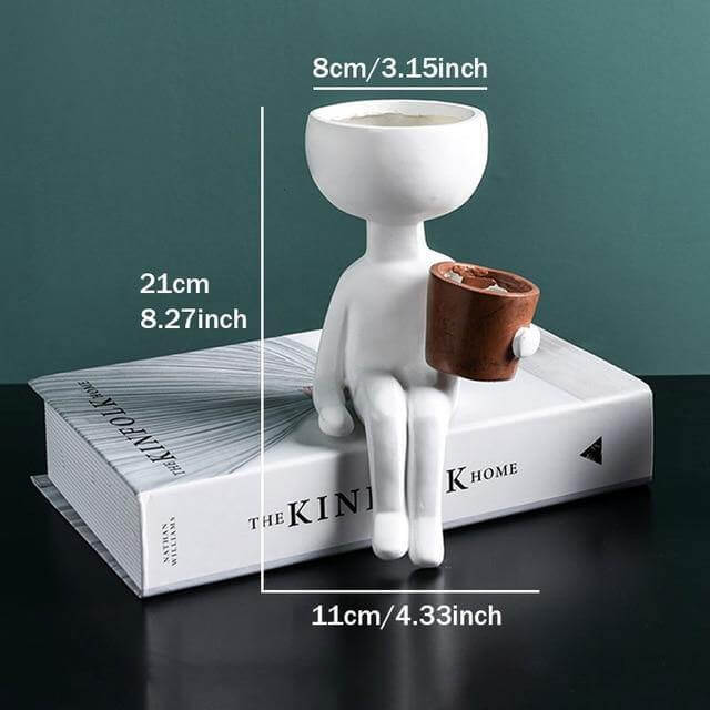 Humanoid Ceramic Flower Cute Vase - Image 11