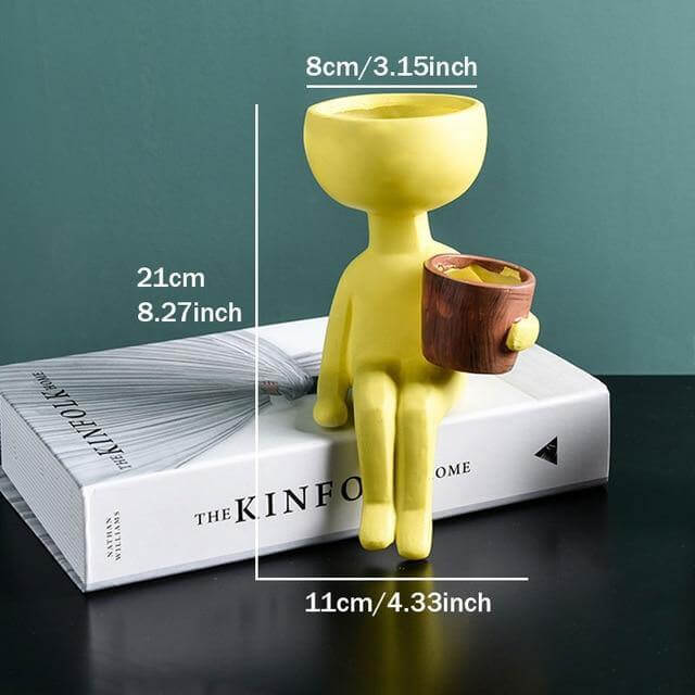 Humanoid Ceramic Flower Cute Vase - Image 6
