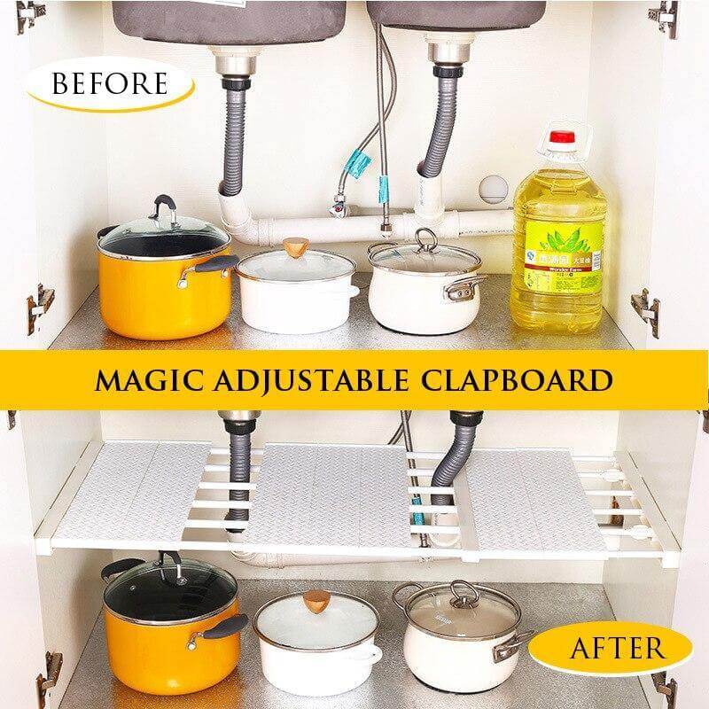 Retractable Cabinet Organizer Storage Shelf - Image 1