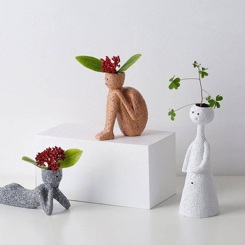 Nordic Creative Cut Portrait Flower Pots - Image 0