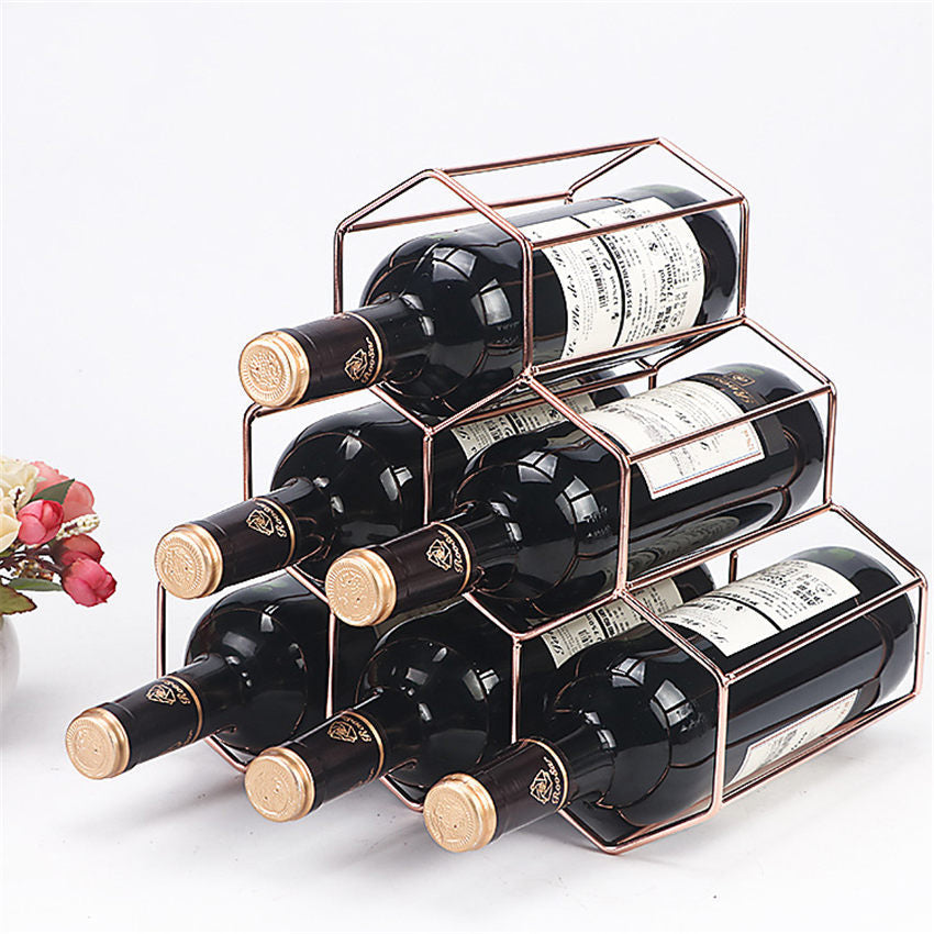 Nordic Style Geometric Wine Rack - Image 2