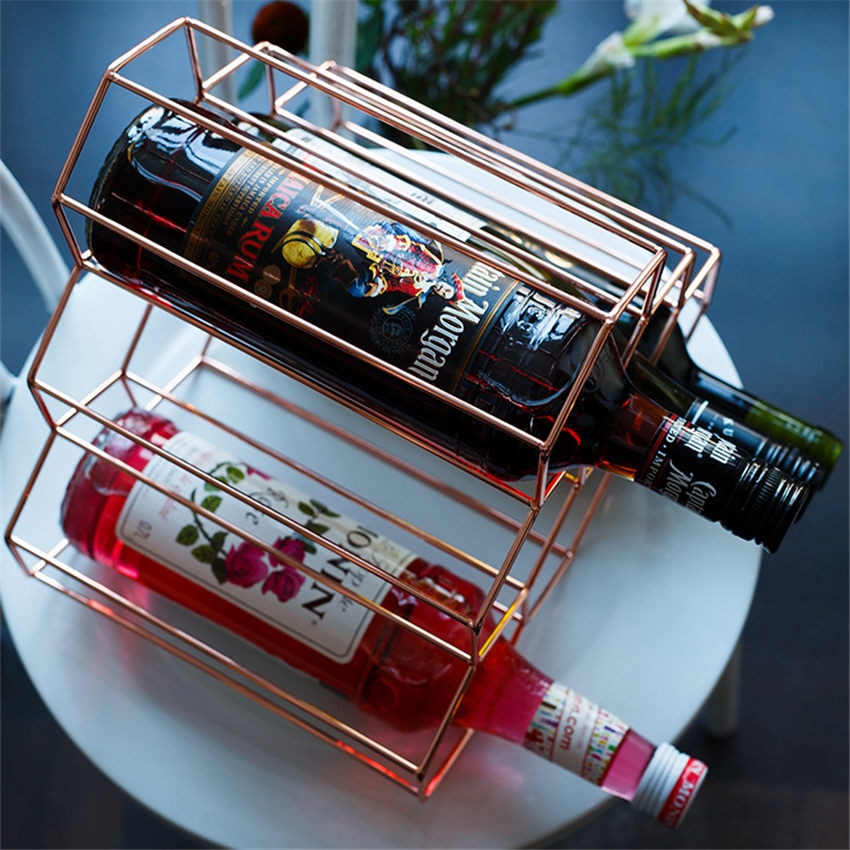 Nordic Style Geometric Wine Rack - Image 3