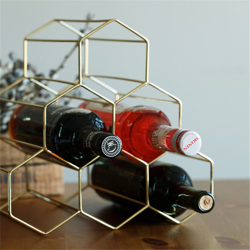 Nordic Style Geometric Wine Rack - Image 4