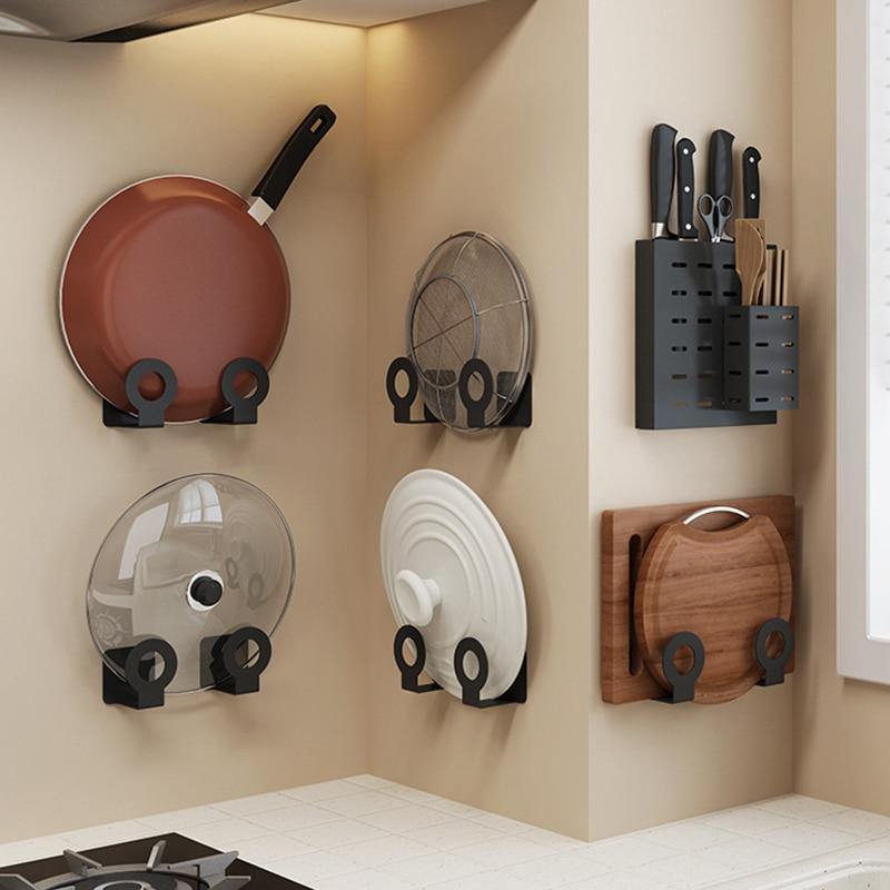 Mat Black No Drill Metal Kitchen Storage - Image 8