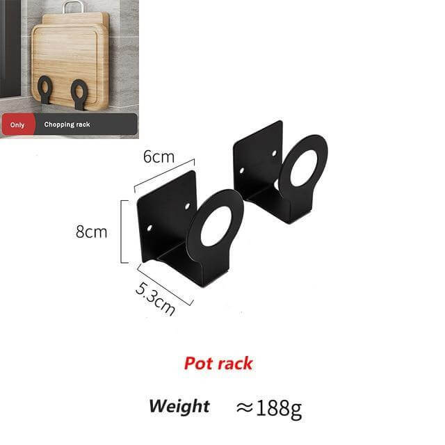 Mat Black No Drill Metal Kitchen Storage - Image 12