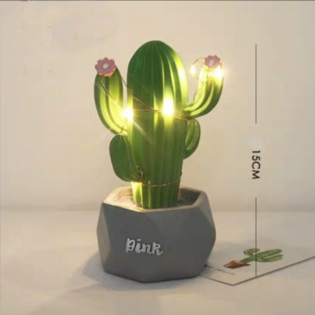 Colorful Cactus LED Table Night Lamp - Image 7