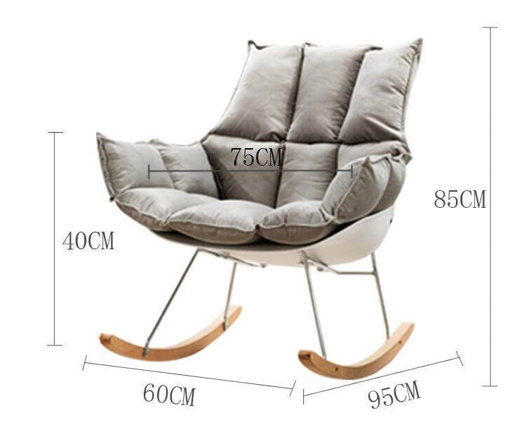 Modern Nordic Casual Rocking Chair - Image 1