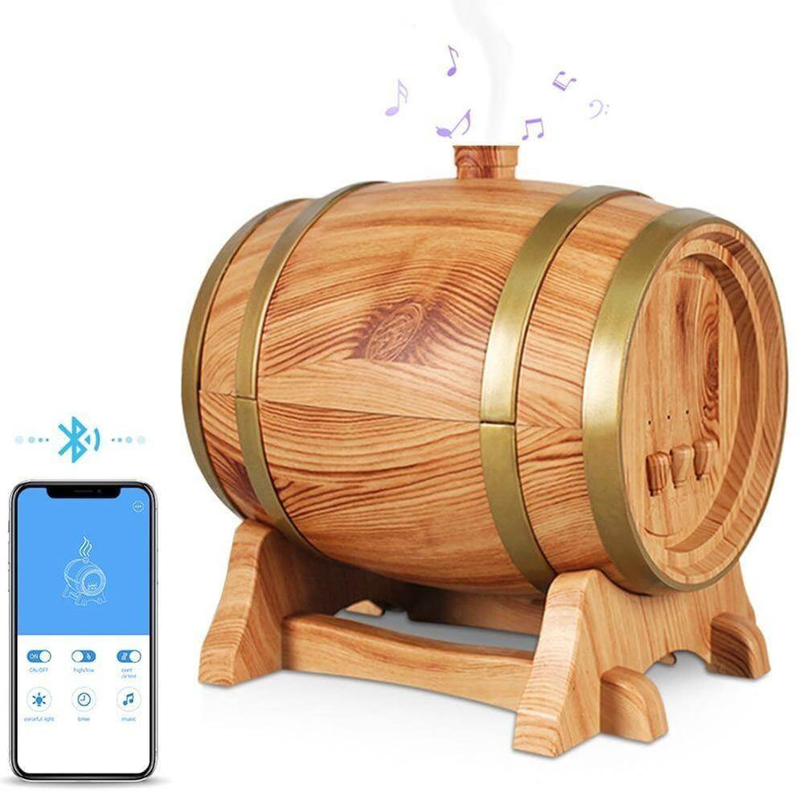 Smart Wine Barrel Aroma Diffuser with Bluetooth Speaker - Image 1
