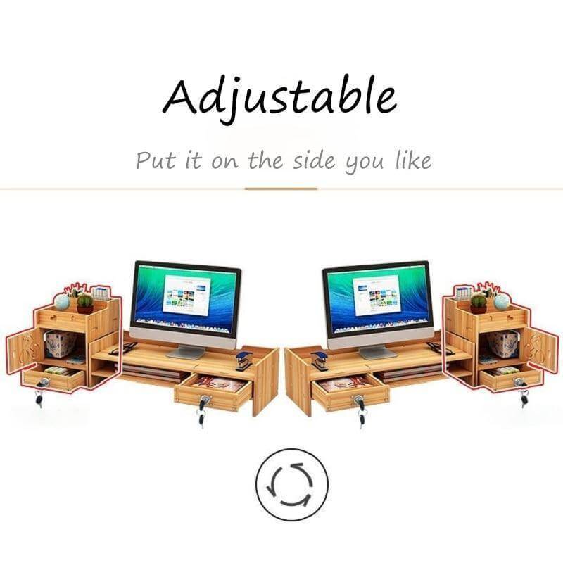 Multifunction Desktop Monitor Riser Computer Organizer - Image 5