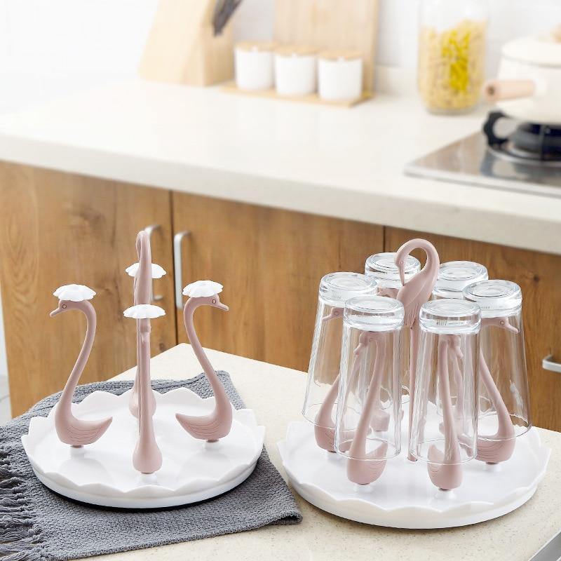 Glass Cup Swan Automatic Drainer - Image 0