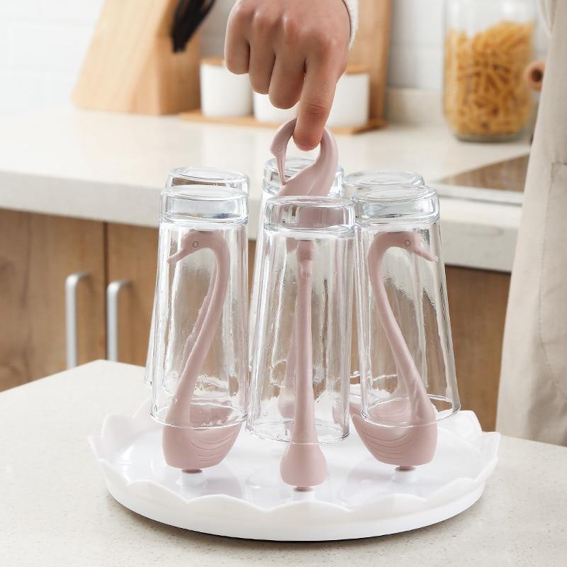Glass Cup Swan Automatic Drainer - Image 1