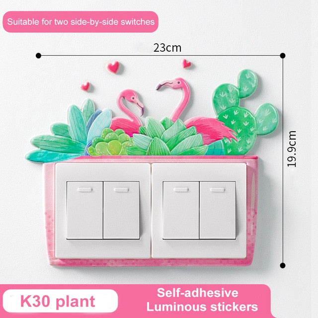 3D Luminous Cartoon Animal Switch Cover Stickers - Image 8