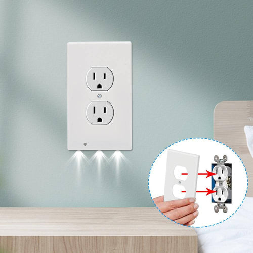 Outlet Cover Wall Plate With Led Night Lights - Image 0