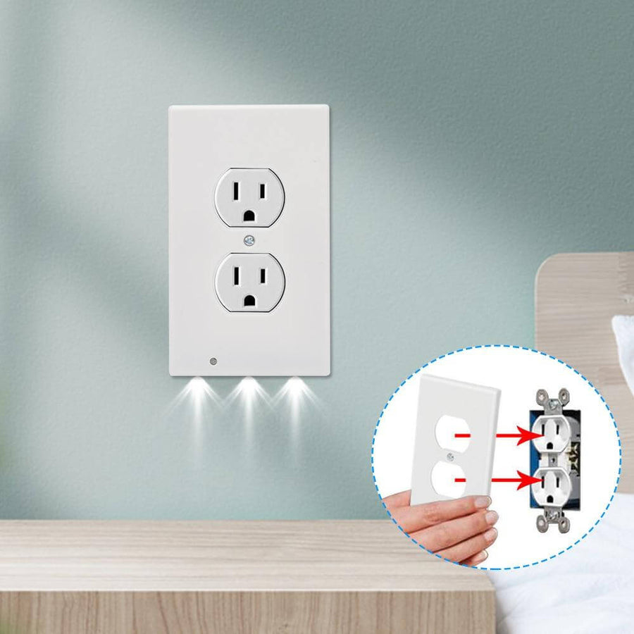 Outlet Cover Wall Plate With Led Night Lights - Image 0
