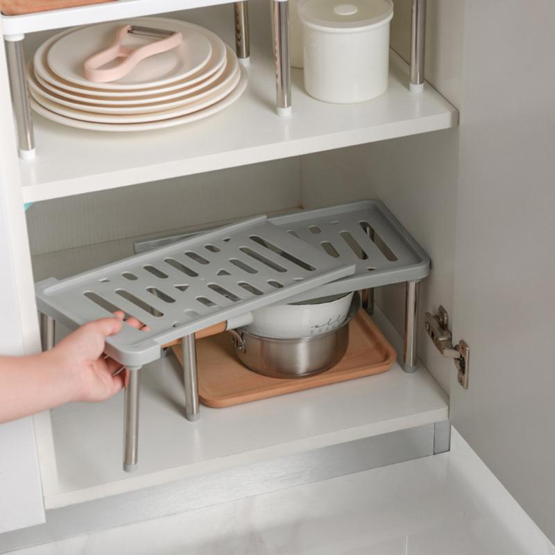 Space Saving Retractable Cabinet Organizer Shelf - Image 1