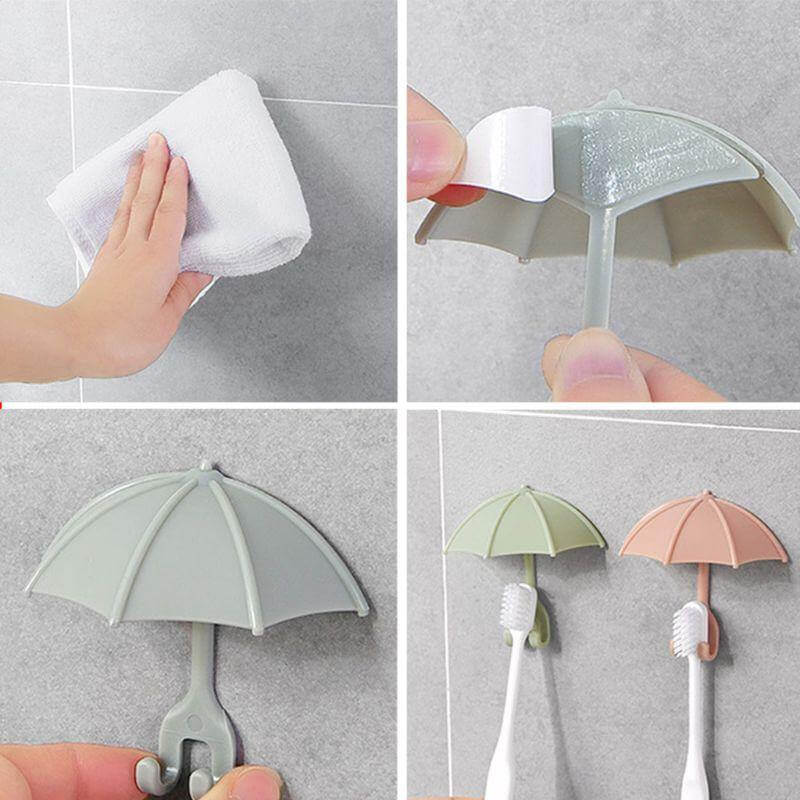 3pcs Set Cute Umbrella Toothbrush Hook - Image 8