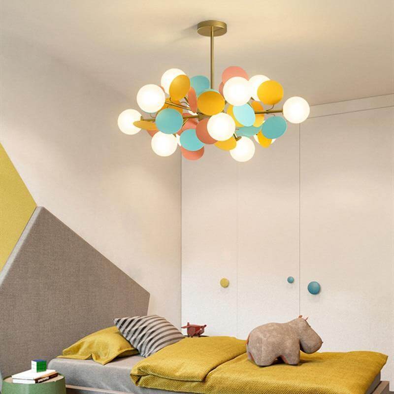 Nordic Multicolor Art Tree Led Pendant Lights - Image 17