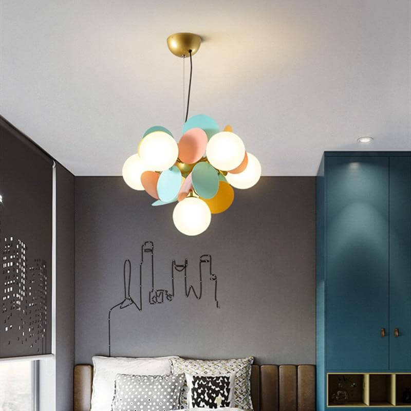 Nordic Multicolor Art Tree Led Pendant Lights - Image 14