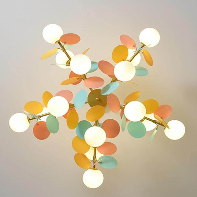 Nordic Multicolor Art Tree Led Pendant Lights - Image 22