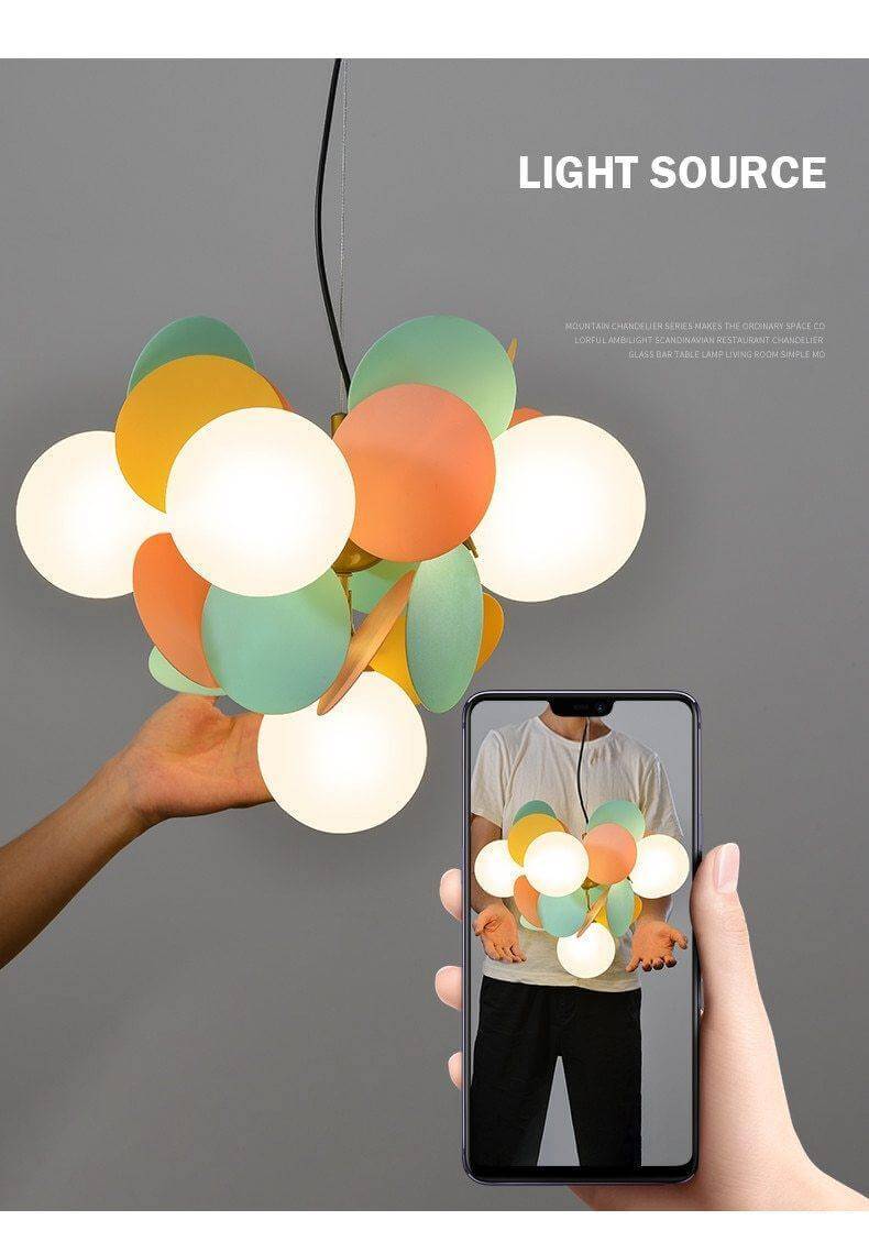 Nordic Multicolor Art Tree Led Pendant Lights - Image 13