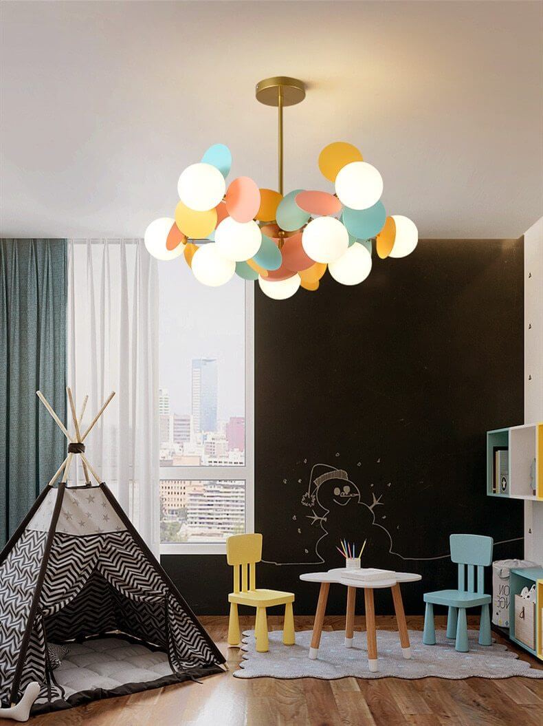 Nordic Multicolor Art Tree Led Pendant Lights - Image 10