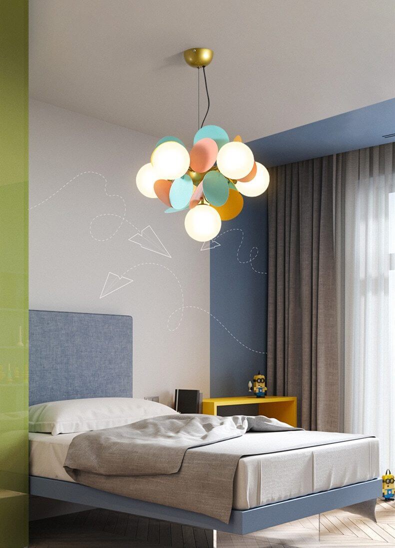 Nordic Multicolor Art Tree Led Pendant Lights - Image 4