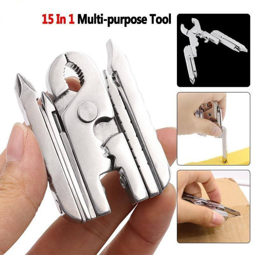 Stainless Steel Multifunctional Camping Keychain Tool - Image 0