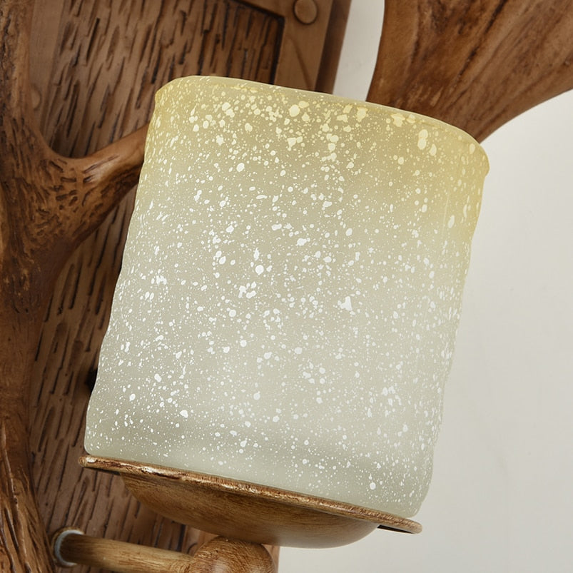 Antique Antler Wooden Wall Light - Image 10