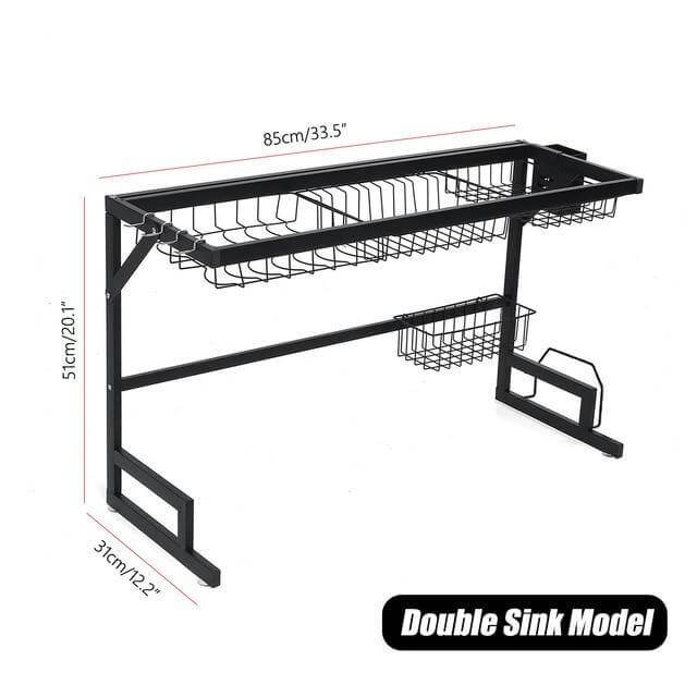 Stainless Steel Over-Sink Dish Rack Organizer - Image 4