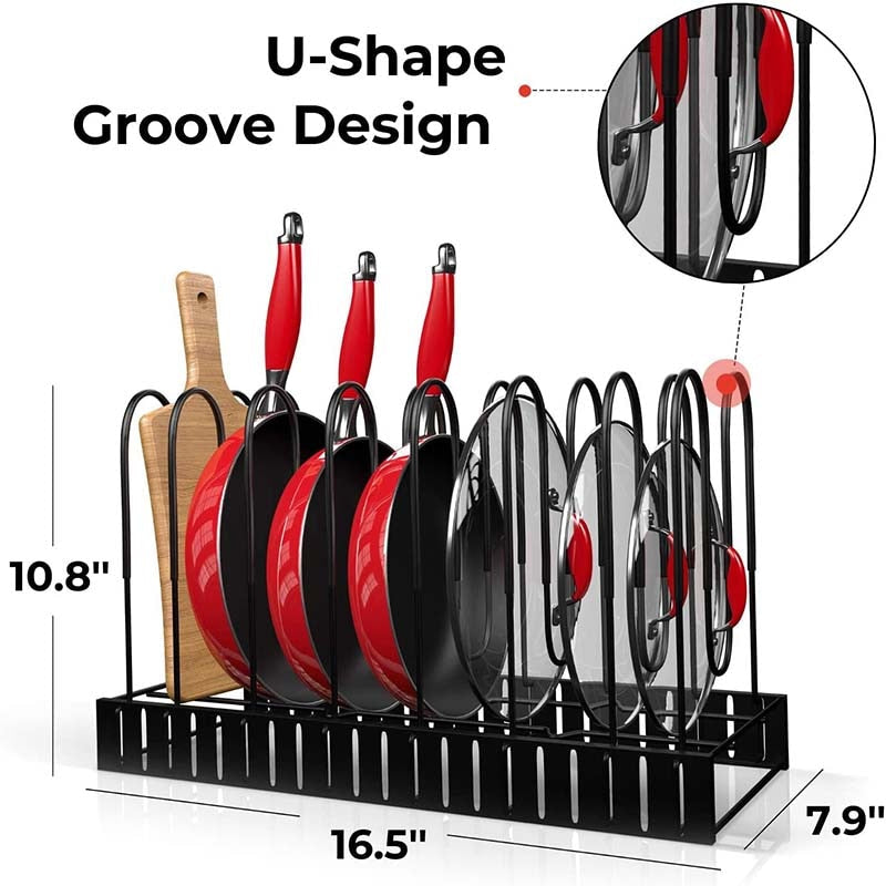 Adjustable Multi-Tier Kitchen Pan Organizer - Image 2