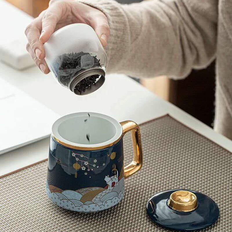 Ceramic Artsy Tea Cup - Image 1