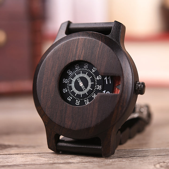 Luxury Wooden Simple Quartz Men Watch - Image 2