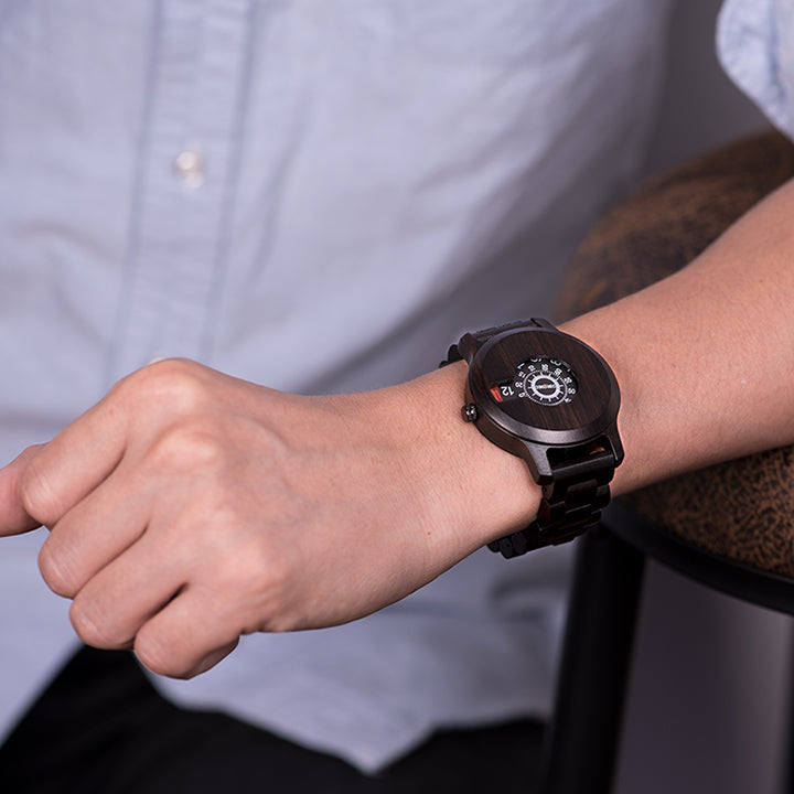 Luxury Wooden Simple Quartz Men Watch - Image 6