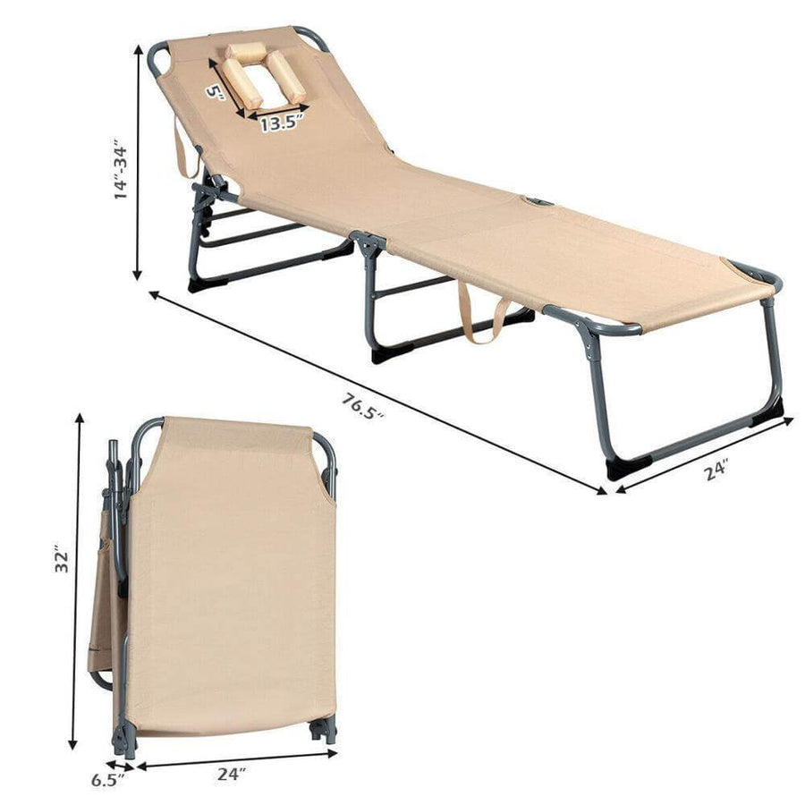 Adjustable Lounge Chair with Face Hole - Image 6