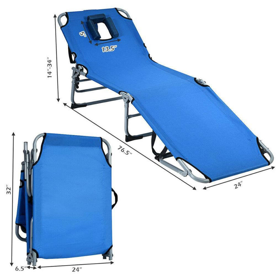 Adjustable Lounge Chair with Face Hole - Image 4