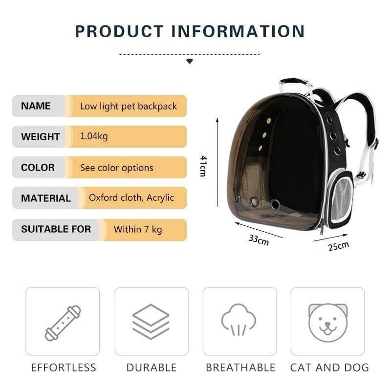 Transparent Breathable Pet Carrier Backpack - Image 5
