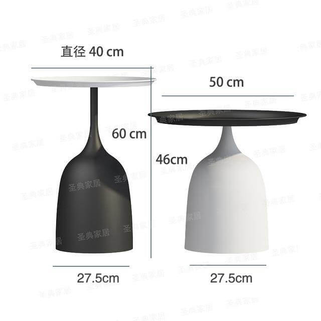 luxury Nordic Iron Metal Bracket Light Side Table - Image 7