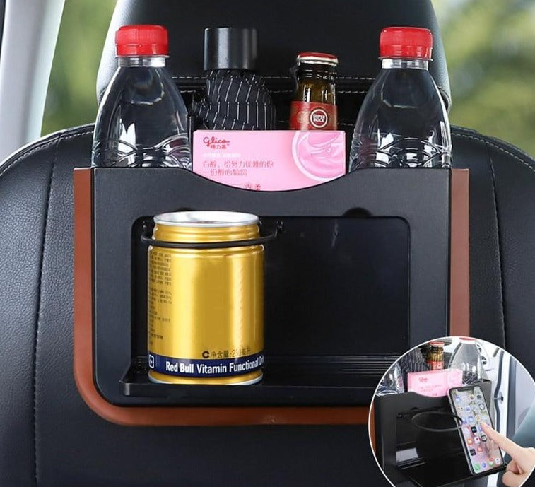 Foldable Back Seat Drink Phone Holder - Image 0
