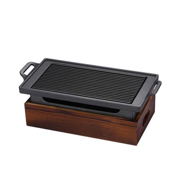 Korean Elegant Wooden Indoor Barbecue - Image 1